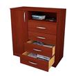 Comoda Centro Estant C40W 4 Cajones 1 Puerta Wengue