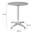 Mesa Garden Life T 4800 60Cm Redonda Aluminio