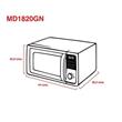 Microondas Atma MD 1820 GN 17 Litros Plata Con Grill