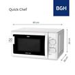 Microondas BGH B120m20 20 Litros Mecanico 6 Niveles