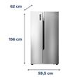 Heladera Philco PHSB555XT Plateado 555 Litros No Frost Side by Side