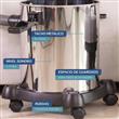 Aspiradora Philco PHAST1833PI de Tacho Metalico 18 Litros Filtro Hepa