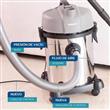 Aspiradora Philco PHAST1833PI de Tacho Metalico 18 Litros Filtro Hepa