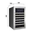 Cava Php YC-110 47 Botellas Negra 6 Bandejas Luz Interior