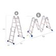 Escalera Mor 005224 Multifuncion Con Plataforma 4x4