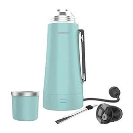 Termo Peabody PE-ET1000/01V Electrico 1 Litro 220V Verde Mate y Bombilla