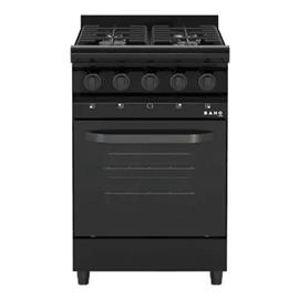 Cocina Morelli 180000-1 55Cm Negra Multigas Rejilla Alambre Enlozada