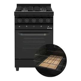 Cocina Morelli 180000-1 55Cm Negra Multigas Rejilla Alambre Enlozada