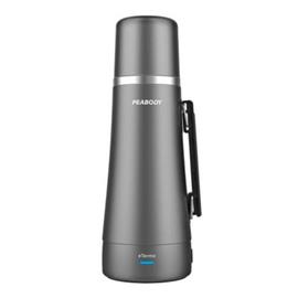 Termo Peabody PE-ET1001D 1 Litro Electrico Gris Metalizado Mate Y Bombilla