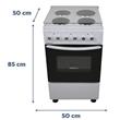 Cocina Philco PHCE051B 50Cm Blanca Eléctrica Tapa Vidrio