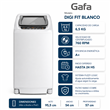Lavarropas Gafa Digital Fit 6.5Kg 760Rpm Blanco