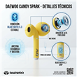 Auriculares Daewoo DW-CS3105-YLW Candy Spark Amarillo
