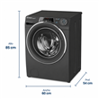 Lavarropas Candy RO151056DWHCR 10Kg 1500Rpm Negro Carga Frontal Invert