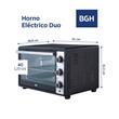 Horno Bgh BHE40M23N 40 Litros 1800W Electrico Led Indicador