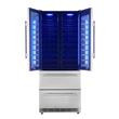 Cava Php YC-618 3 Zonas 20 Bandejas Azul Luz interior