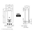 Calefon Volcan 315 BRVN 14 Litros Gas Tiro Natural Blanco
