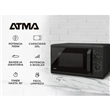 Microondas Atma MATRB20UBN 20 Litros 700W Rotativo Negro