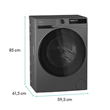 Lavasecarropas Candy BWR6106BL8G 10Kg Seca 6Kg 1600 Rpm Gris