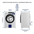 Lavarropas Drean LCFDR0814SB 8Kg 1400Ropm Blanco Inverter