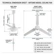 Ventilador Liliana VTHI513R de Techo Industrial 90W 3 Aspas control Remoto