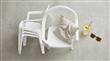 Sillon Mica Trenzado Blanco