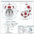 Auricular Eurosound ES-FB1804-WR Futbol Bluetooth In Ear Rojo y Blanco