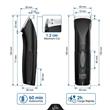 Cortadora de Pelo GA.MA GC905 Clipper Inalámbrica Negra 60 Min de Autonomía 4 Peines