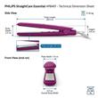 Planchita de Pelo Philips HP8401/40 StraightCare Essential Compacta Cerámica y Queratina