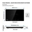Anafe Singer Flor 6629E Digital Electrico Vitroceramico