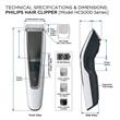 Cortadora de Pelo Philips Hairclipper Series 5000 HC5610/15 28 Posiciones Lavable Trim-n-Flow