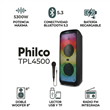 Parlante Philco TPL4500 Portatil 5300W Bluetooth Luz Led