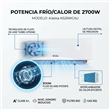 Aire Acondicionado Alaska AS26WCAU 2700W Frio Calor Split