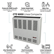 Calefactor Ctz T-6000TB/P 6000 Calorias Tiro Balanceado Linea Pesada