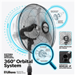 Ventilador de Pie Orbital Liliana VPM2016 20" 90W con Sistema Repeler y 3 Velocidades