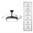 Ventilador de Techo Php JS8379 42" Negro 6 Velocidades