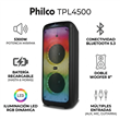 Parlante Philco TPL4500 Portatil 5300W Bluetooth Luz Led