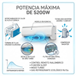 Aire Acondicionado Bgh-Silent Air BSH52WCHU 5200W Frio Calor Split