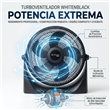 Turboventilador Whitenblack WBTFWB20P 20" 90W Reclinable con Fijación a Pared Negro