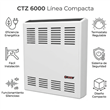 Calefactor Ctz T-6000TB/P 6000 Calorias Tiro Balanceado Linea Pesada