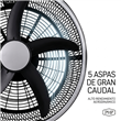 Ventilador Turbo PHP 20PH-2110 20" 90W 3 Velocidades Piso Pared Negro