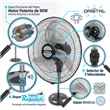 Ventilador de Pie Orbital Liliana VPM2016 20" 90W con Sistema Repeler y 3 Velocidades