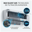 Aire Acondicionado Bgh-Silent Air BSH52WCU 5200W Frio Calor Split