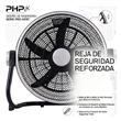 Ventilador Turbo PHP 20PH-2110 20" 90W 3 Velocidades Piso Pared Negro
