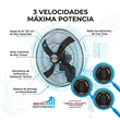 Ventilador de Pared High Performance Liliana VW2416 24" 120W de 3 Velocidades