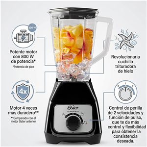 Licuadora Oster BLSTKAPBRD054 Kaliman 1,25 Litros 800W Negra