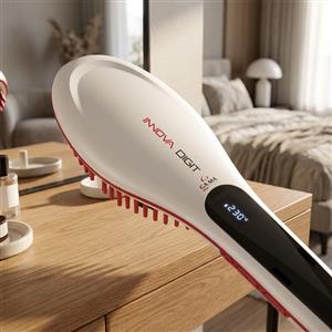 Cepillo Alisador GA.MA Innova Hot Brush Digital Cerámico hasta 230°C Nano Silver