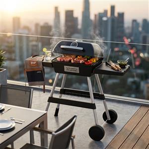 Parrilla Eléctrica PHP KYS-390E 2000/2400W con Tapa, Termómetro y Tabla Lateral