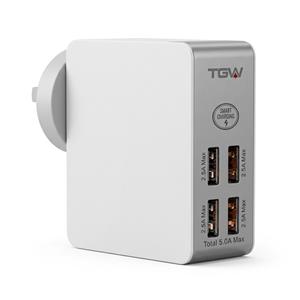 Cargador Tagwood ICHAR34 Pared Con 4 USB