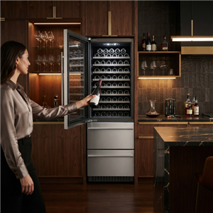 Cava Php YC-510 108 Botellas Dual Zone 9 Bandejas Azul Luz interior