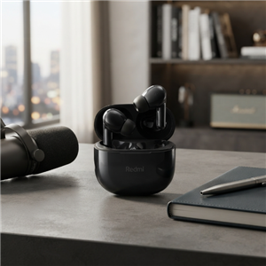 Auriculares Inalámbricos Xiaomi Redmi Buds 6 Lite Bluetooth Negro con Micrófono y ANC